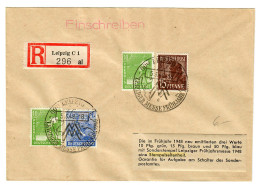 Einschreiben Leizig Mit Sonderstempel Messe 1948 - Brieven En Documenten