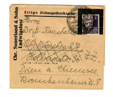 SBZ: Zeitungsdrucksache Schwerin/Ludwigslust Nach Prien/Chiemsee - Storia Postale