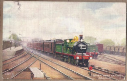 CPA ANGLETERRE - DOVER - CHEMIN DE FER TRAIN - DOVER BOAT EXPRESS - GARE TB PLAN DESSIN TUCK OILETTE - Sonstige & Ohne Zuordnung