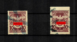 GG: Gerichtskostenmarken Hoch: 10 Zloty, Gebraucht - Ocupación 1938 – 45