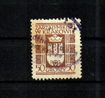 GG: Stadtgebührenmarke Krakau, Gebraucht. 50 Gr. - Occupazione 1938 – 45