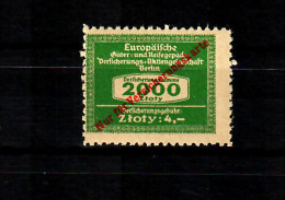 GG: Reisegepäck-Versicherungmarke Mit Eindruck 4 Zloty, ** - Besetzungen 1938-45