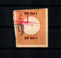 GG: Verschlussmarke DP Ost 1, Gestempelt, Rückseitig Jaroslau 1943 - Ocupación 1938 – 45