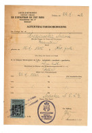 GG: Aufenthaltsbescheinigung Beamter, Krakau 1942, Gebührenmarke - Bezetting 1938-45