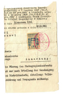 GG: Erlaubnis Zur Photographie 1941, Ausriss Mit Gebührenmarke - Besetzungen 1938-45