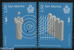 San Marino 2017 Games Of Small European States 2v, Mint NH, History - Sport - Europa Hang-on Issues - Sport (other And.. - Nuevos