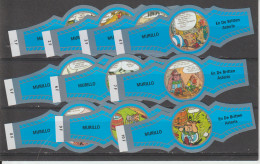 Reeks 1733  Asterix    1-10      ,10   Stuks Compleet      , Sigarenbanden Vitolas , Etiquette - Sigarenbandjes