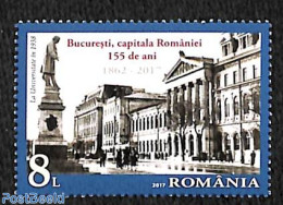 Romania 2017 Bucharest 155 Years Country Capital 1v, Mint NH, Sculpture - Nuevos