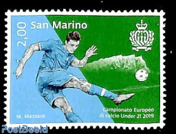 San Marino 2019 European Football Championship 1v, Mint NH, History - Sport - Europa Hang-on Issues - Football - Ungebraucht