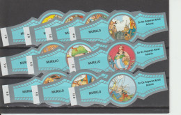 Reeks 1736  Asterix    1-10      ,10   Stuks Compleet      , Sigarenbanden Vitolas , Etiquette - Cigar Bands