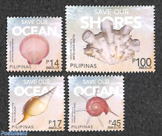 Philippines 2020 Definitives, Shells 4v, Mint NH, Nature - Shells & Crustaceans - Marine Life