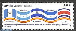 Spain 2022 Central American Independence 200th Asnniversary 1v, Mint NH, History - Flags - Nuevos