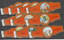 Reeks 1737  Asterix    1-10      ,10   Stuks Compleet      , Sigarenbanden Vitolas , Etiquette - Sigarenbandjes