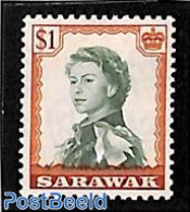 Malaysia 1955 Sarawak, 1$, Stamp Out Of Set, Mint NH - Otros & Sin Clasificación