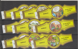 Reeks 1739  Asterix    1-10      ,10   Stuks Compleet      , Sigarenbanden Vitolas , Etiquette - Cigar Bands