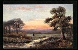 Künstler-AK Raphael Tuck & Sons Nr. 1533: Hayes, Evening, Ortspartie Mit Pärchen Am Abend  - Tuck, Raphael