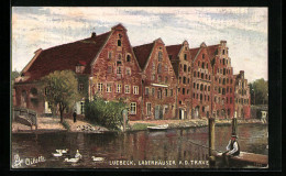 Künstler-AK Raphael Tuck & Sons Nr. 175 B: Lübeck, Lagerhäuser An Der Trave  - Tuck, Raphael