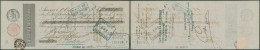 émission 1869 - N°35 Sur Effet De Commerce (Gustave Renard, Anvers 1880) + Obl S.C. Bruxelles - 1869-1883 Léopold II