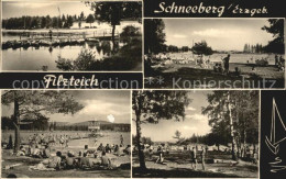 72413295 Schneeberg Erzgebirge Filzteich Strand Teilansichten Schneeberg - Sonstige & Ohne Zuordnung