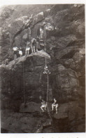 Photographie Vintage Photo Snapshot Escalade Alpinisme Cordée Corde Scoutisme ? - Sporten
