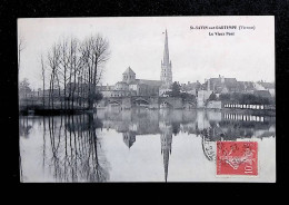 Cp, 86, SAINT SAVIN SUR GARTEMPE, Le Vieux Pont, Voyagée 1914 - Saint Savin