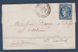 Basses Pyrénées - Bordeaux N° 46B Oblit. GC 2276 Et Cachet 16 MAULEON  SOULE - 1849-1876: Klassik