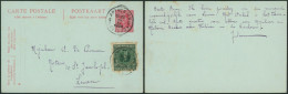 EP Au Type 10ctm Rouge Roi Casqué + N°179 Expédié De Antwerpen / Anvers (1920) > Leuven / J.O. D'antwerpen. - Briefkaarten 1909-1934