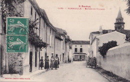 C23-09) VERNIOLLE (ARIEGE) ENTREE DU VILLAGE - ANIMATION  - HABITANTS - VILLAGEOIS - EN  1914 - Autres & Non Classés