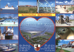 72413047 Bensersiel Strandbad Moewe Luftaufnahme Hafen Gedicht Das Rauschen Der  - Esens