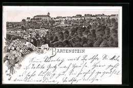 Lithographie Bartenstein, Ortsansicht Aus Der Vogelschau  - Andere & Zonder Classificatie