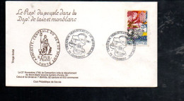 CREATION DU DEPARTEMENT DU MONT BLANC CHAMBERY 1992 - Commemorative Postmarks