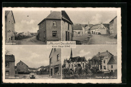 AK Deudesfeld B. Daun, Dorfpartie Kirche, Strassenpartien  - Daun