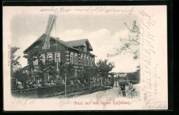 AK Riesa, Gasthof Kleines Kuffenhaus Mit Strasse  - Riesa