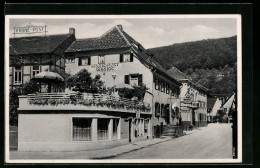 AK Neckargerach, Strassenpartie Mit Hotel Krone-Post, Mit Bank  - Autres & Non Classés