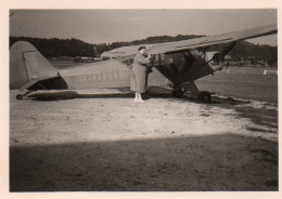 Photographie Vintage Photo Snapshot Avion Aviation Plane Hélice Vittel - Aviación