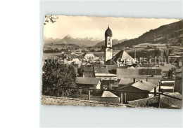 72412583 Nesselwang Ortsansicht Mit Kirche Saeuling Zugspitze Alpenkette Nesselw - Autres & Non Classés