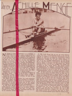 Roeien - Artikel Achille Mengé Uit Brugge - Orig. Knipsel Coupure Tijdschrift Magazine - 1934 - Ohne Zuordnung