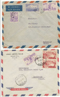 SYRIE 2 LETTRES AVION DAMAS 1954 => FRANCE 1954 - Siria