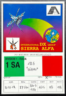 CARTE QSL / 1SA125 CIAMO TO 215TR  / 1994 INTERNATIONAL DX GROUP SIERRA ALFA MILANO ITALY - Radio-amateur