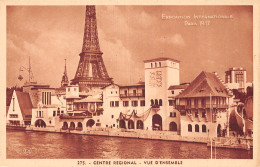 75-PARIS EXPOSITION INTERNATIONALE 1937 PAVILLON CENTRE REGIONAL-N°5184-C/0227 - Exhibitions