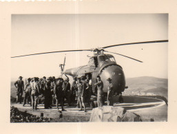 Photographie Vintage Photo Snapshot Afrique Algérie Djamâa Hélicoptère Militaire - War, Military