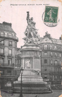 75-PARIS STATUE MONCEY PLACE CLICHY-N°5184-D/0369 - Autres & Non Classés