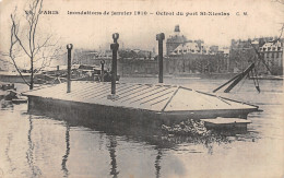 75-PARIS INONDATIONS 1910 OCTROI DU PORT SAINT NICOLAS-N°5184-D/0217 - Paris Flood, 1910