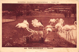 75-PARIS EXPOSITION COLONIALE 1931 PARC ZOOLOGIQUE FLAMANTS-N°5184-C/0389 - Expositions