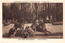 75-PARIS EXPOSITION COLONIALE 1931 PARC ZOOLOGIQUE LION ET LIONNES-N°5184-C/0397 - Mostre