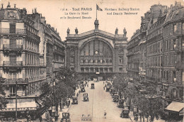 75-PARIS LA GARE DU NORD ET LE BOULEVARD DENAIN-N°5184-H/0297 - Métro Parisien, Gares