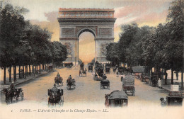 75-PARIS L ARC DE TRIOMPHE ET LES CHAMPS ELYSEES-N°5184-H/0161 - Arc De Triomphe