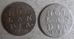 Hollandia 2 Stuivers 1770 Et 2 Stuivers 1778 , En Argent , KM# 48 - …-1795 : Période Ancienne