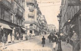 75-PARIS MONTMARTRE LA RUE DES MARTYRS-N°5184-G/0319 - Andere & Zonder Classificatie