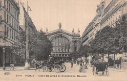 75-PARIS GARE DU NORD ET BOULEVARD DENAIN-N°5184-G/0063 - Métro Parisien, Gares